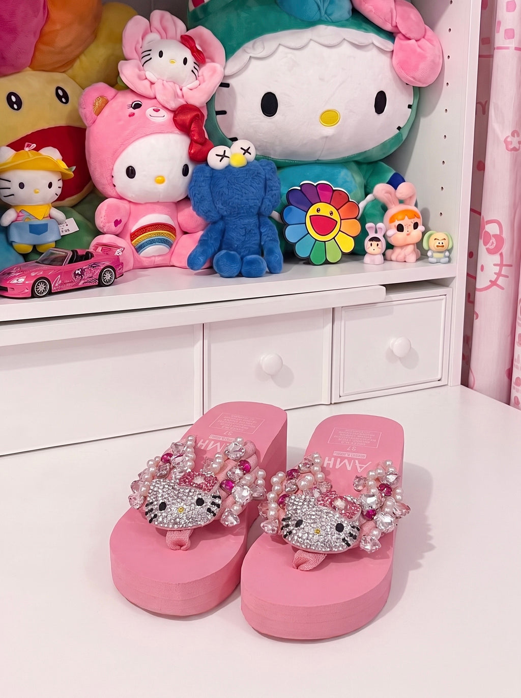 HK Pink Bling Sandals