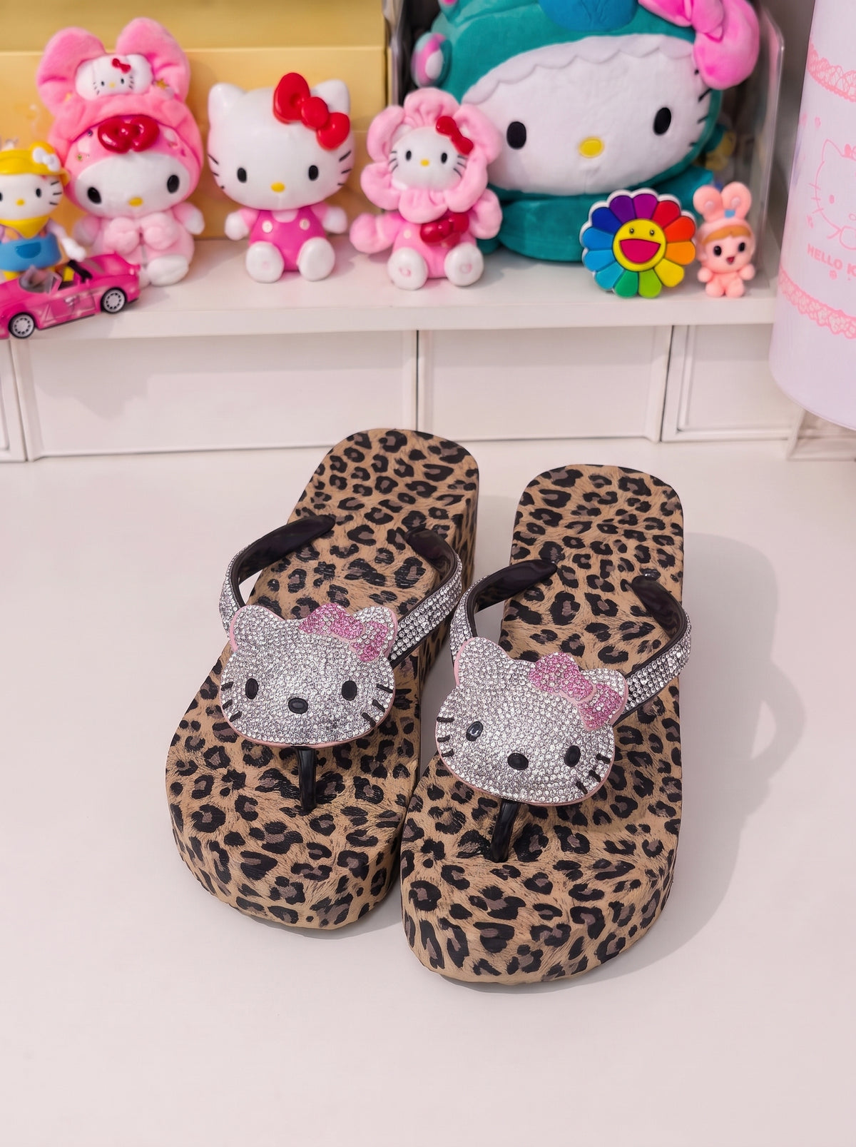 HK Cheetah Bling Sandals